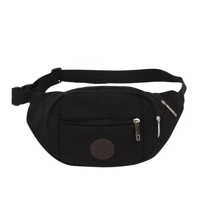 Multifunktionell stor kapacitet Fanny Pack dragkedja Sport Vanliga utomhusmidja i midjor Crossbody Väskor för kvinnliga män