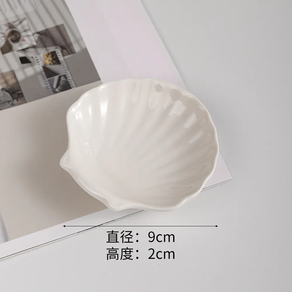 Gioielli con guscio bianco Display Plate Ceramic Gioielli in ceramica Display Gioielli Valuto Punti di tiro Punti di visualizzazione