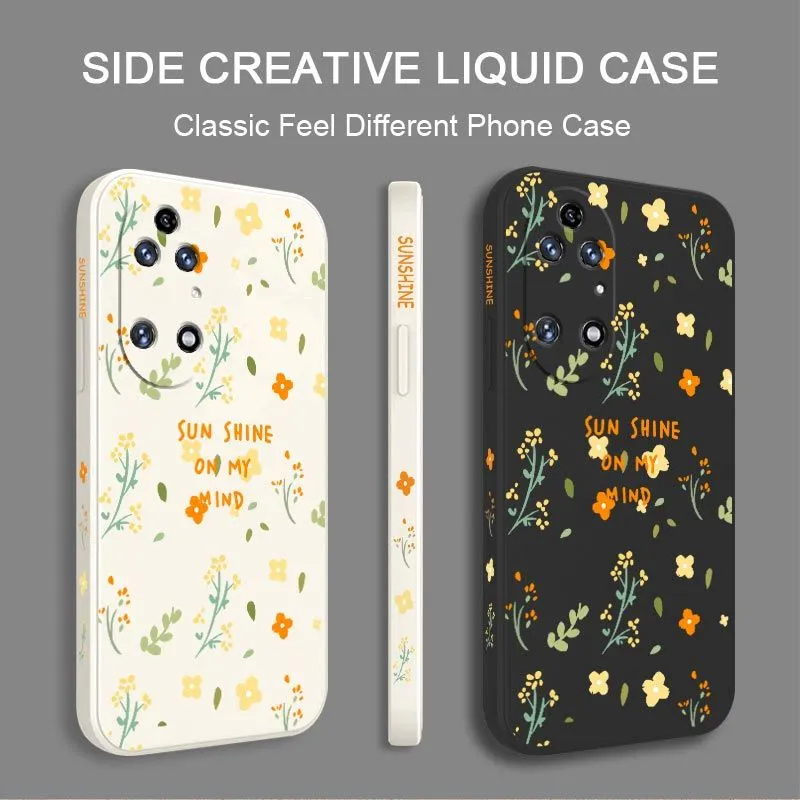 Summer Greenery Silicone Phone Case для Huawei P50 P40 P30 P40 Lite P20 Pro Nova 10SE 9SE MATE 50 40 30 Pro Cover