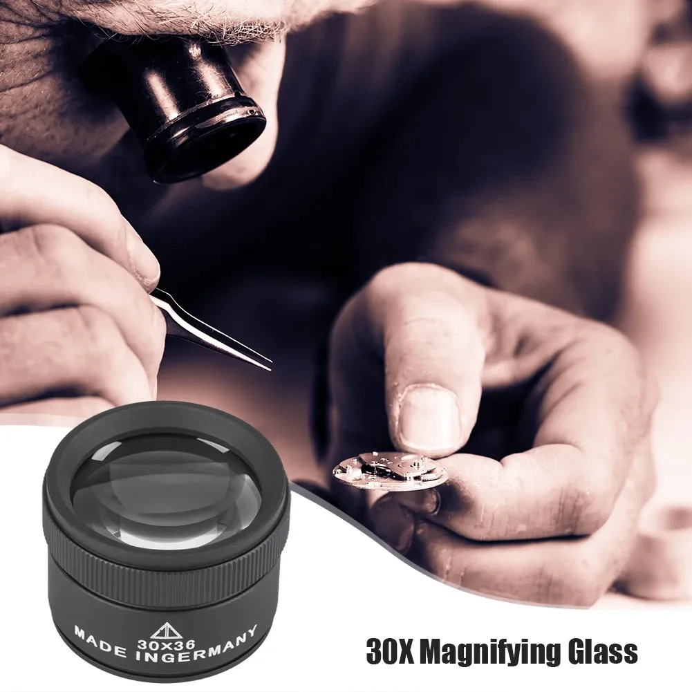 30X Magnifying Glass Optical Lens Magnifier for Watch Repair with Metal ...