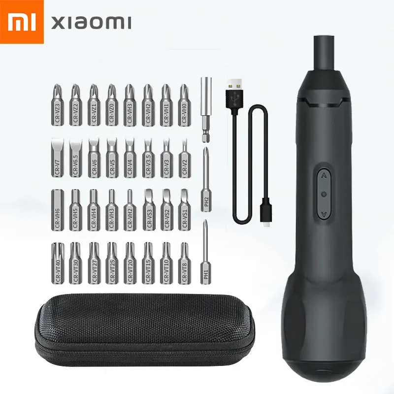 Trimmers Xiaomi elektryczny śrubokrętny do ładowania mini śrubokręty bity wielofunkcyjne bezbłędne śrubokręty elektryczne narzędzie zasilania