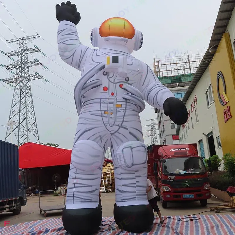 Outdoor Activities 10m 33ft advertising giant inflatable astronaut Spaceman cartoon air balloon with led light for sale