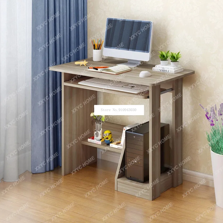 Wooden Desktop Computer Desk with Keyboard Tray 70x48x72cm PC