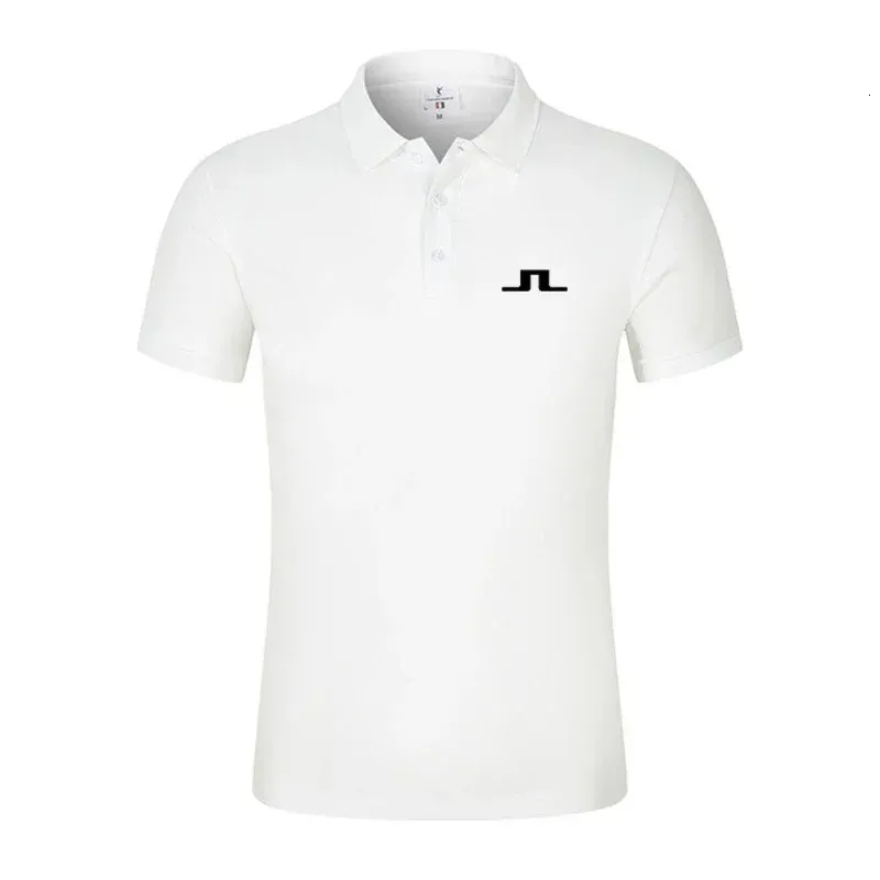 Summer Men Golf Shirt J Lindeberg Jersey Casual Short Sleeve Treasable عالية الجودة للبولو Tshirt Top 240401