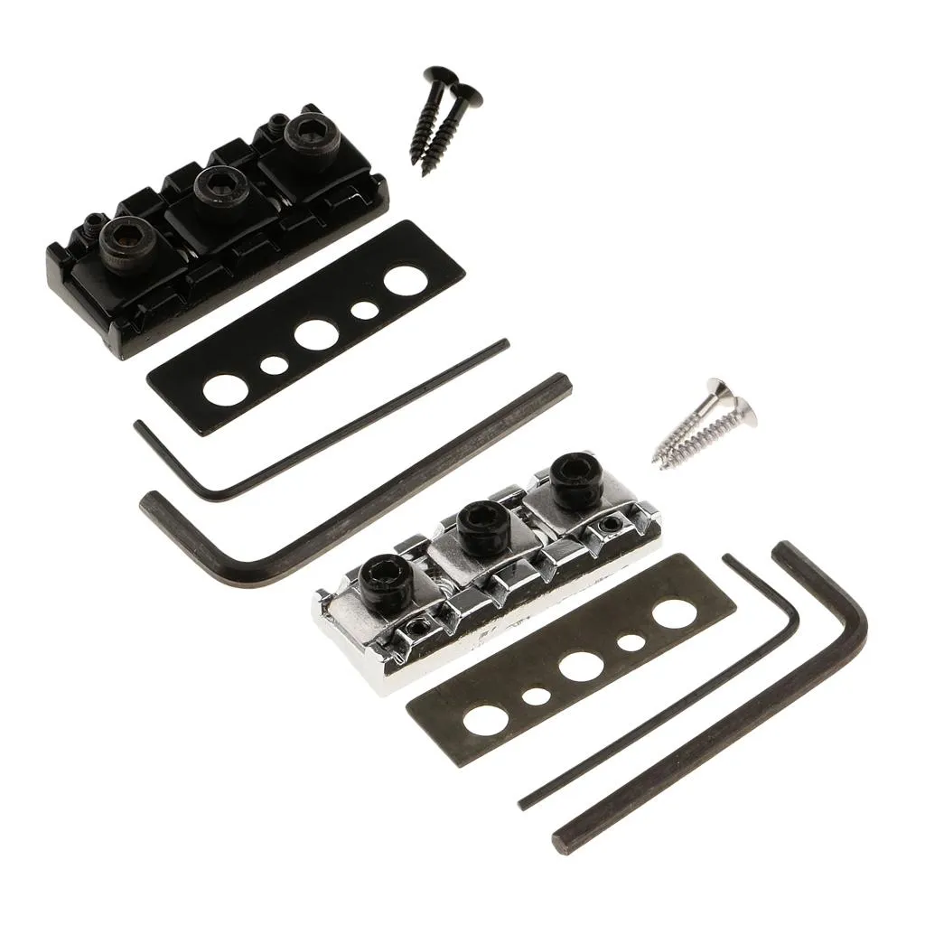 Tooyful Plastic Plastic Electric Guitar Tremolo String Locking Nut with Screw Wrench Set for Tremolo