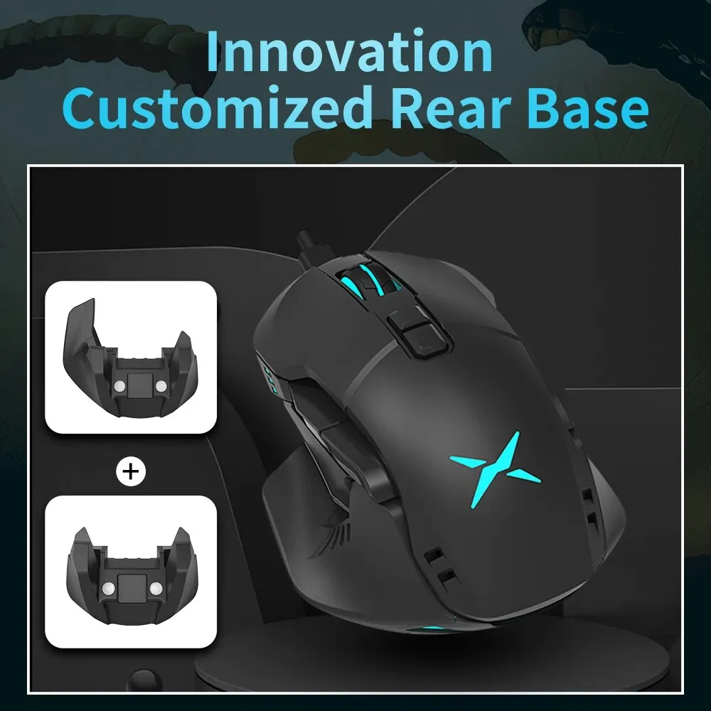 mouse Delux M629 RGB Wired Gaming Mouse: 16,000 DPI Optical Sensor