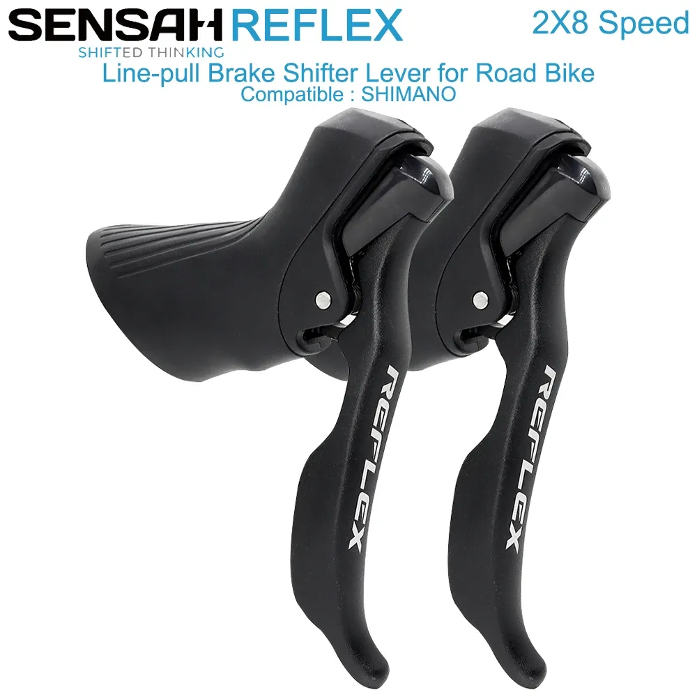 【新品】2×8速　STIレバー　SENSAH　REFLEX  クラリス互換品 Sensah反射sti 2 × 8スピードロードバイクシフターブレーキ