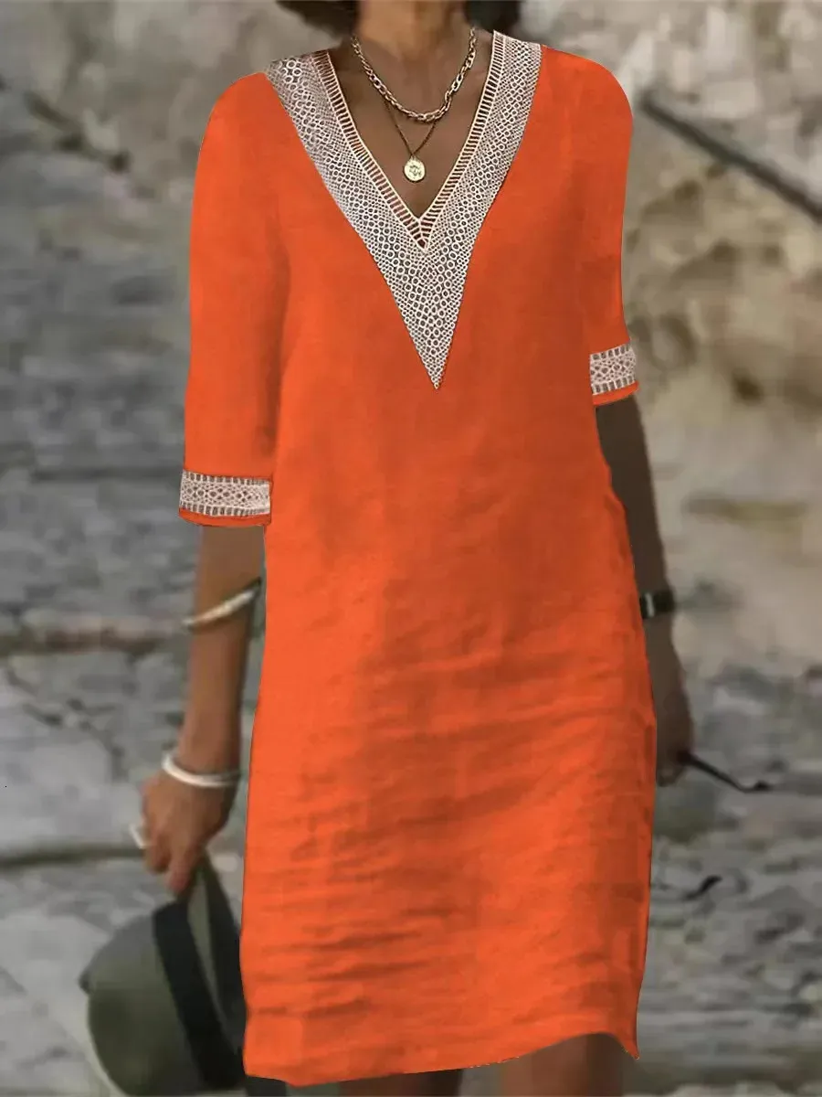 Günlük moda kıyafetleri zarif pamuk keten elbise kadınlar için yaz kıyafetleri vintage sokak kıyafetleri etnik stil y2k 240412