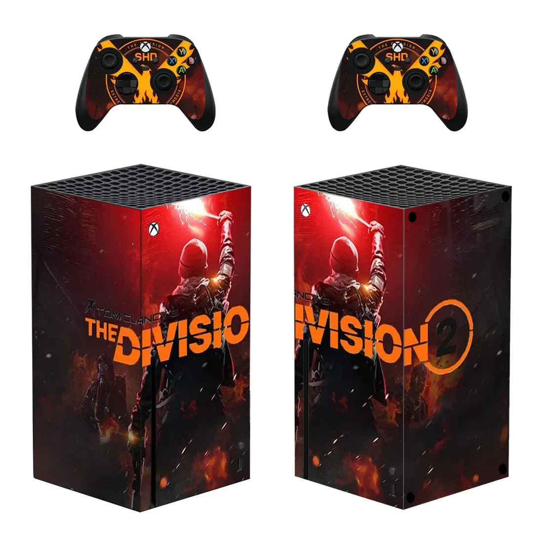 Klistermärken Division Skin Sticker Decal Cover för Xbox Series X Console och 2 Controllers Xbox Series X Skin Sticker Vinyl