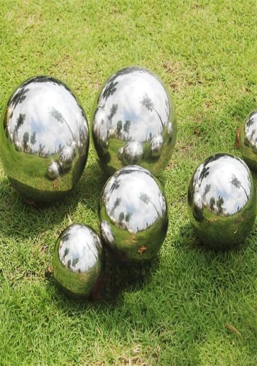 90 mm250mm AISI 304 Sfera lucida a sfera a sfera vuota in acciaio inossidabile per piscina da giardino esterno ornamento e decorazioni decorazioni e decorazioni4845826