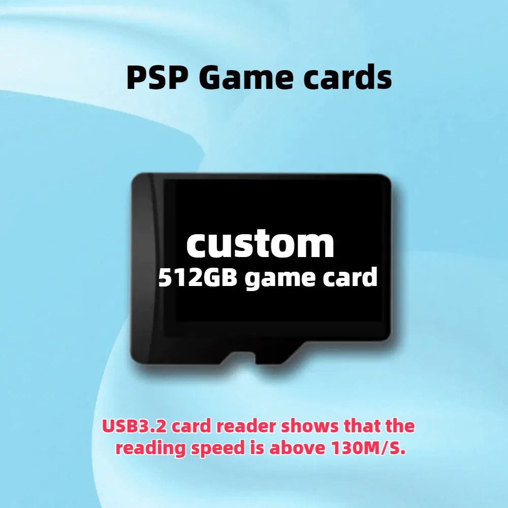 PSP TF Game Card For Retroid Pocket 3 Plus Flip RP3+ Language USA Europe Japan France Germany Italy Korea Spain China Custom
