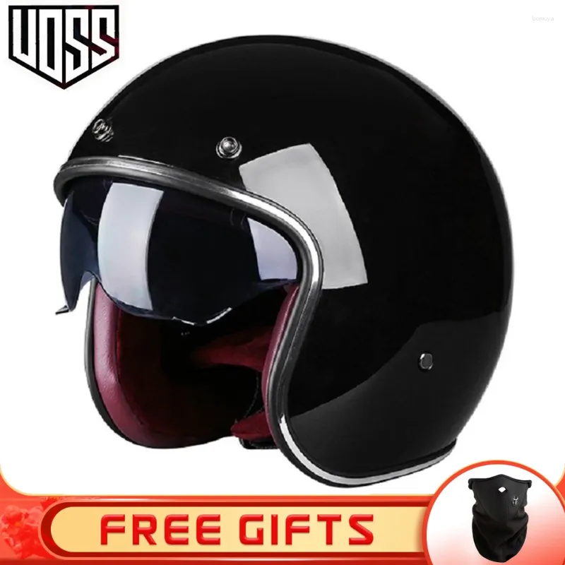 Motosiklet Kaskları 3/4 Açık Yüz Kask Erkek Kadınlar Cascos Para Moto Motokros Yarım Modüler Koruyucular Scooter Jet Dot ECE