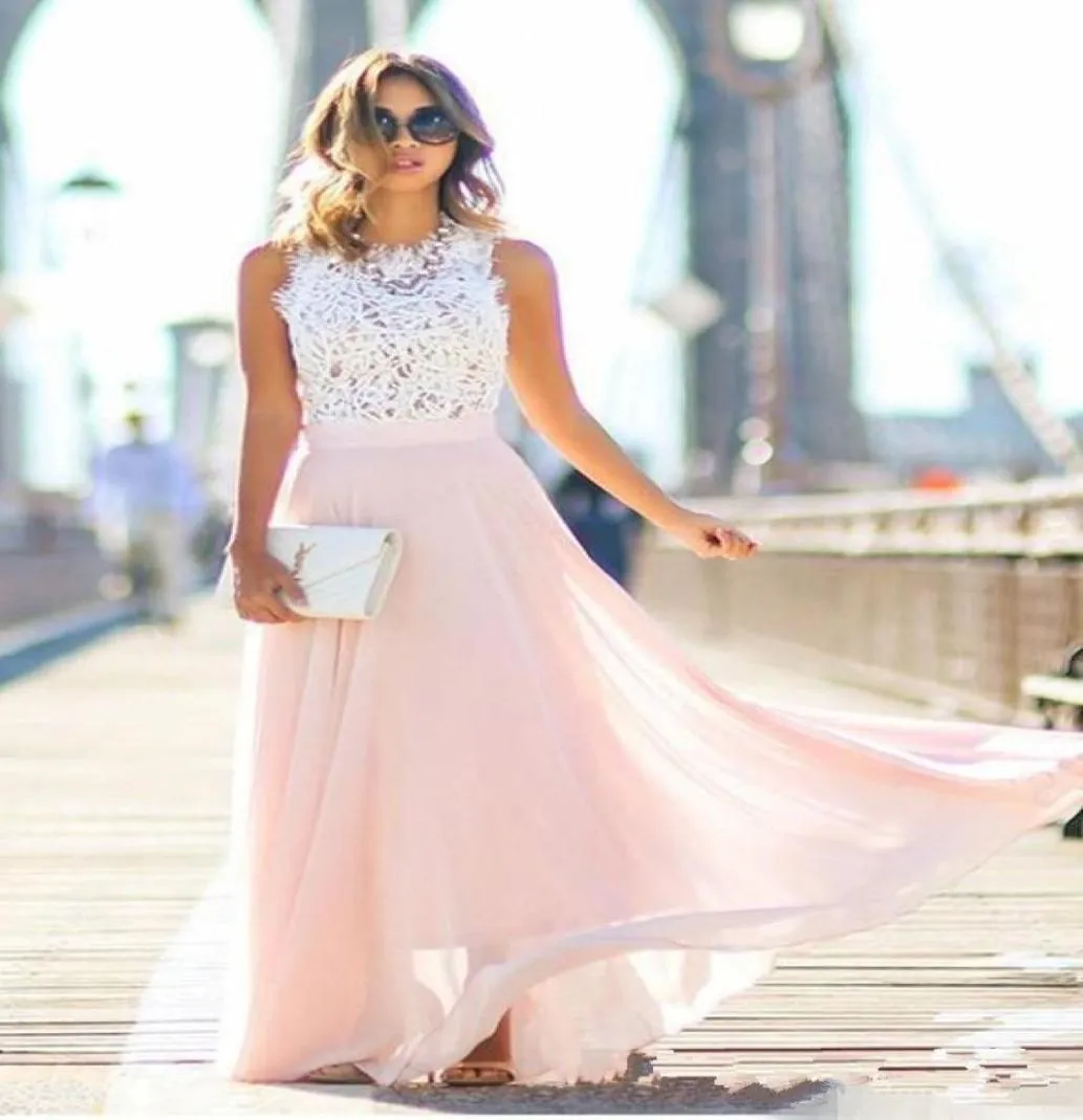 Bohème pas cher une ligne robes de mariée longueur en dentelle de planche plus taille de mariage simple de mariage avec une mousseline de couche à joug.