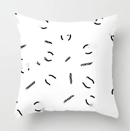 Moderno moderno de ponta Simple Pouseira preta e branca Caso de almofadas de almofada de almofadas de almofada em casa