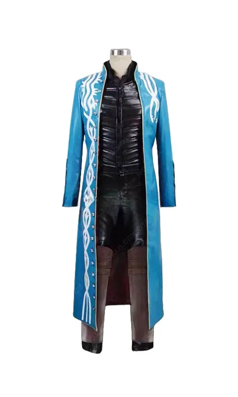 DMC Vergil Cos Cosplay Costume Halloween Uniform Outfit Custom