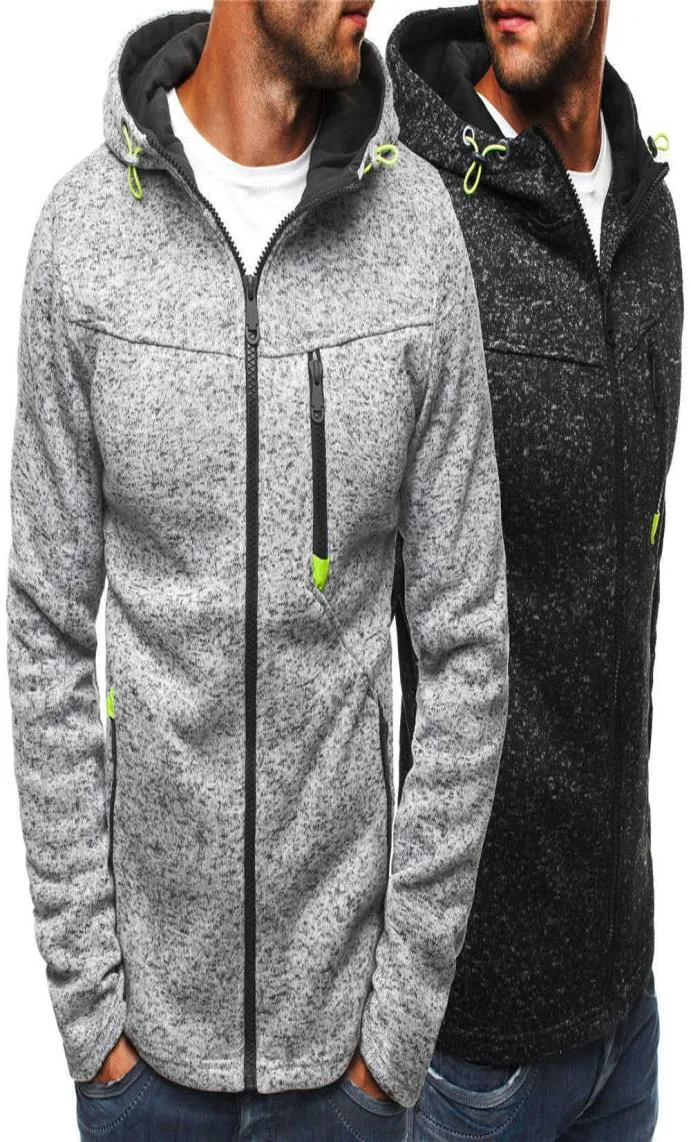 MEN039S FLEECE ZIP HOODIE MENSカジュアルスリムサーマル並べフードジャケットスウェットシャツジッパーアウターウォームカジュアル長袖フーディー8606995