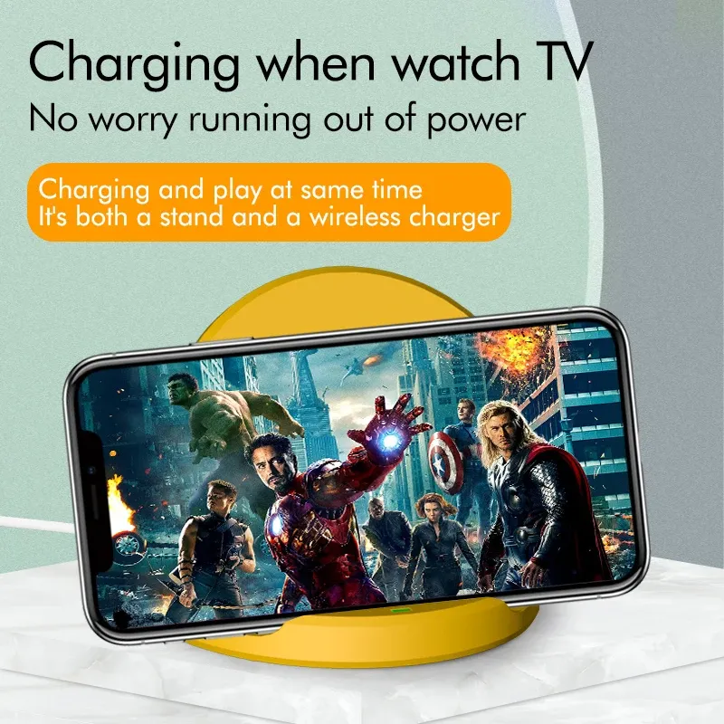 Chargers Charger sem fio dobrável Stand para iPhone 15 14 13 Pro/Max/Plus AirPods Samsung S22 S20 10 Dock da estação 15W Porta de carregador Fast
