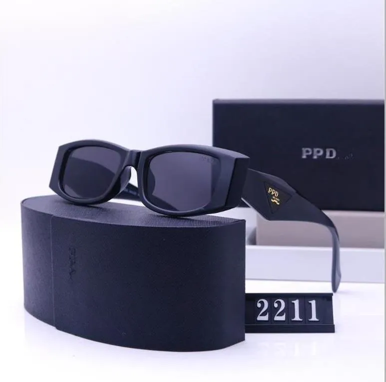 Gafas de sol de diseñador para hombres para mujeres Gafas de sol de la moda al aire libre Timeless Classic Style Eyewear Retro Unisex Visit Resolve Prepram Style Shades con caja