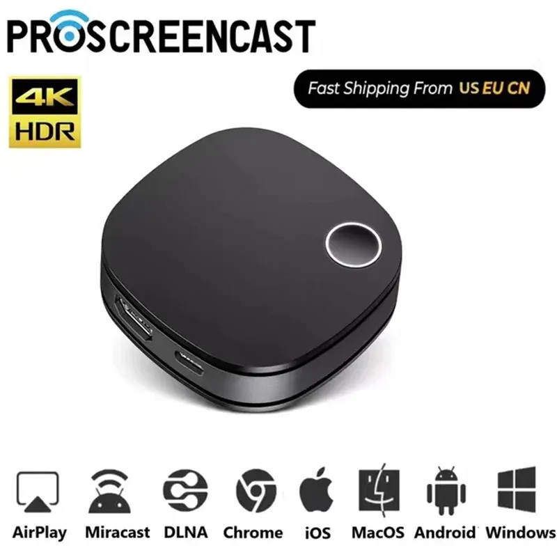 Box Wireless Screen Thrower Proscreencast SC01 2,4G/5G 4K HDR Miracast WiFi Displayempfänger Dongle für Airplay DLNA HDMI TV STICK