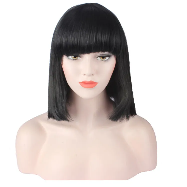 Black Short Hair Right Fashion Lady Sexy Natural Natural Fluffy Jlay