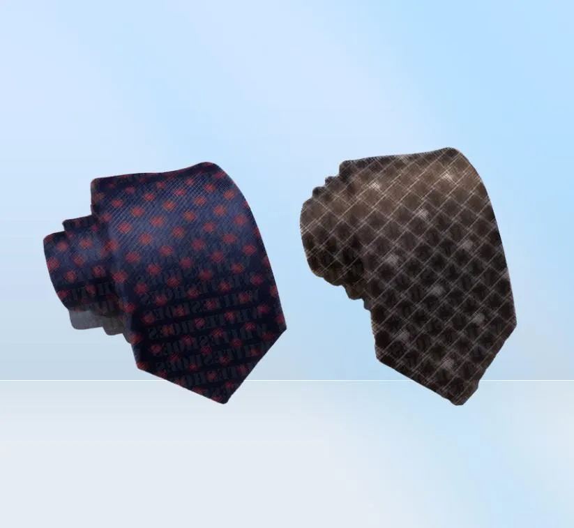 Mens Silk Neck Tie Business Style Luxury Ties Jacquard Weave Slips Formell tillfälle Designer slipsar med Box2374916