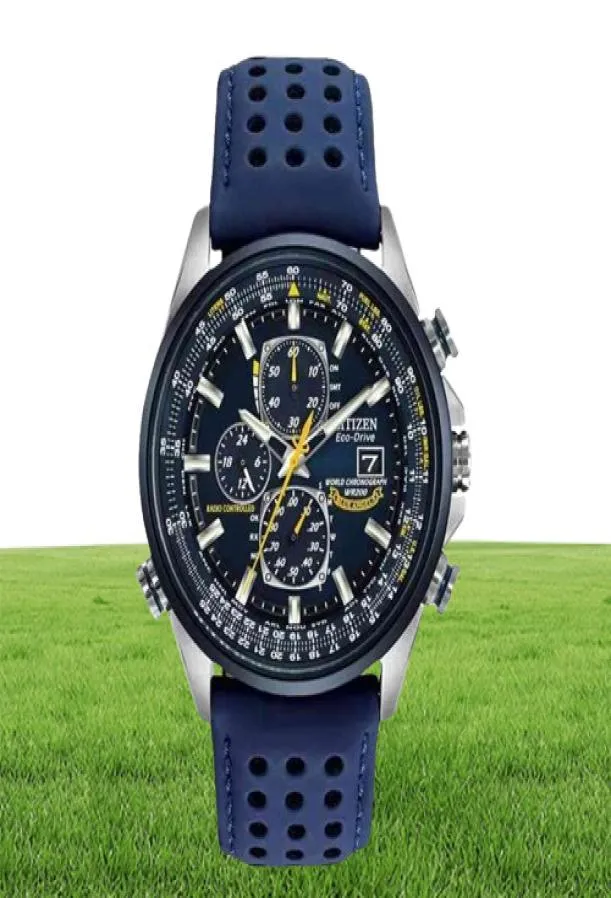 Luxe waterdichte kwarts horloges Business Casual Steel Band Watch Men039S Blue Angels World Chronograph Wropwatch7780495