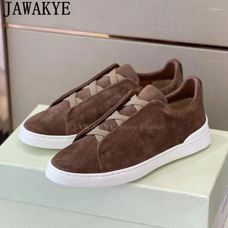 Casual Shoes Men Luxury Lace Up Flat Quality Real Leather Runway Brand Sneakers Round Toe Comfort Trainer Walk Man
