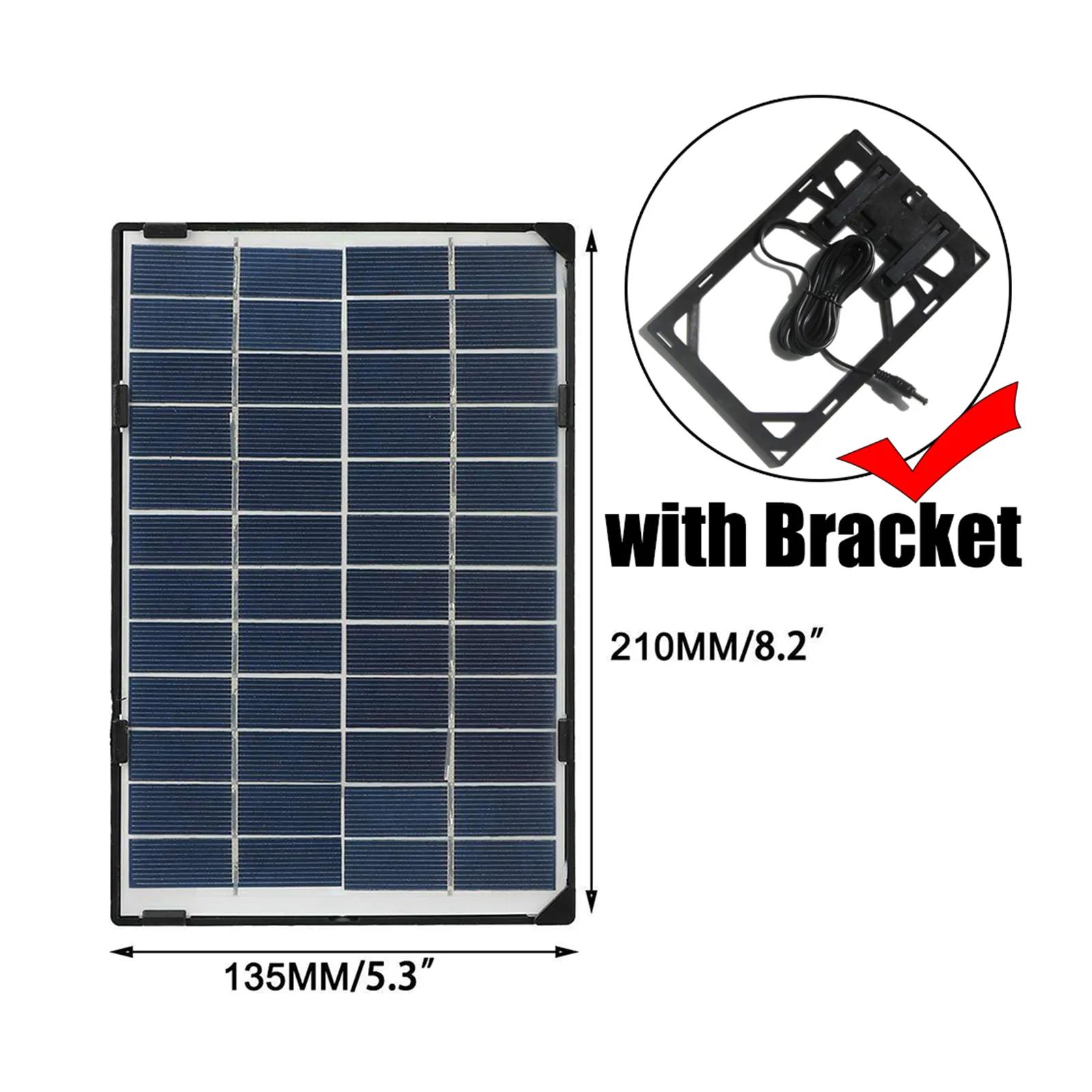 6W 12V Solar Panels For Outdoor Cameras Waterproof... From Ddmyearth ...