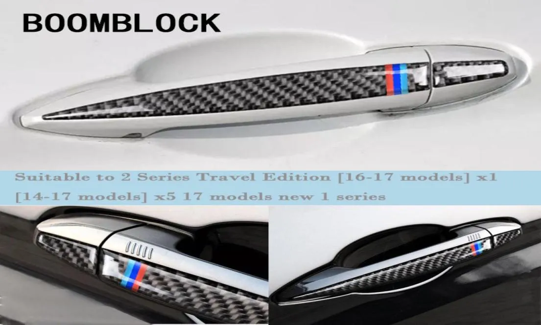 1set koolstofvezel deur handvat sticker auto styling decoratie voor BMW X1 F48 X5 F15 X6 F16 2Series Protection Accessories2797822