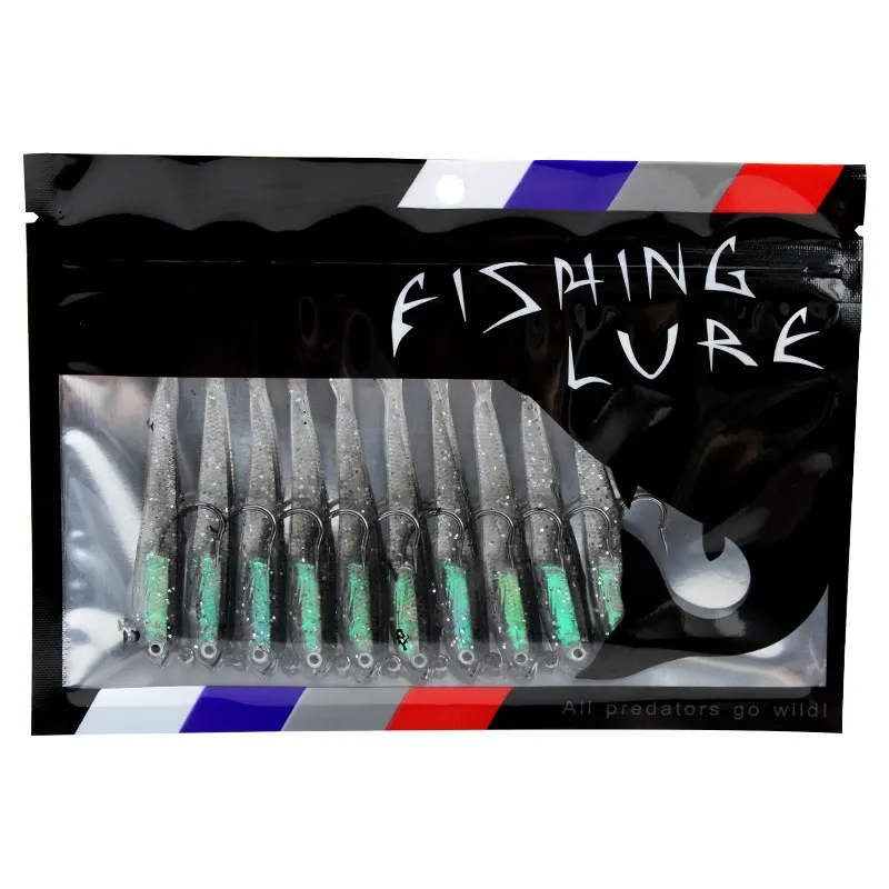 LUR LURE TAILLE D'ABSE 75 mm avec ou sans crochet poisson artificiel Silicone à poisson doux