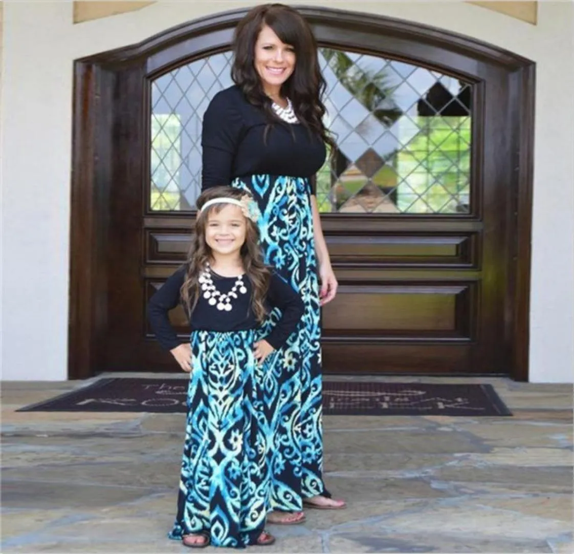 Mother Daughter Dresses Plus Size Long Short Sleeve Striped Family Matching Clothes Cotton Mom And Daughter Dress Family Clothing6456340