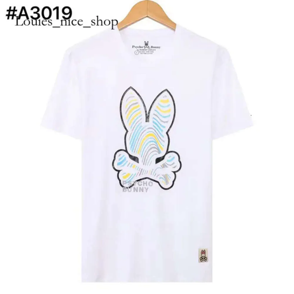 Psychological Bunny Men's Tshirts Rabbit Print Men Designer Skull Rabbit Crazy Rabbit Top Quality Round Neck Shirt Physcho Bunny Psyco Bunny 617