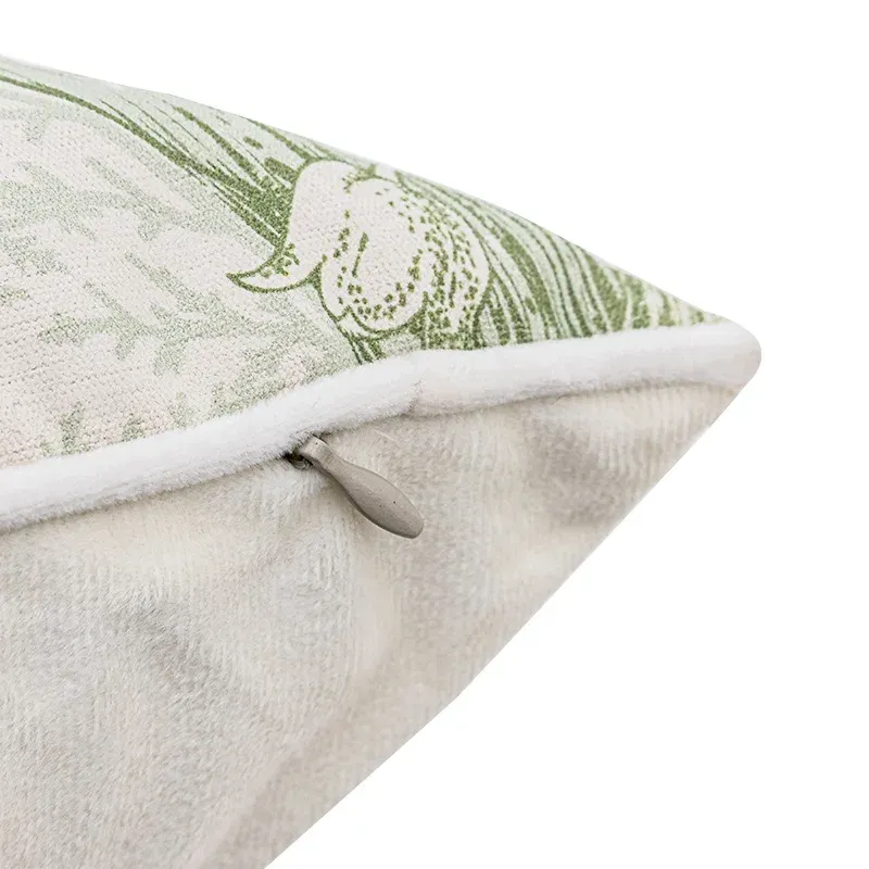 Nordic Cream White Green Pillow Covers Decorative Minimalist Texture Light Luxury Pillow Case Jacquard Living Room Pillowslip