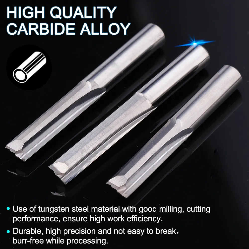 DHgate.com:XCAN 4mm/8mm 2 Flute Straight CNC Router Bit