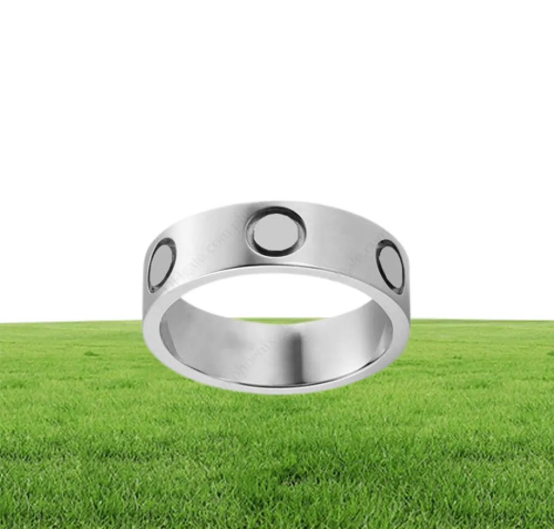 Design designer di alta qualità Design titanio in acciaio anelli di banda per uomini e donne Men039s Promettono anelli di nozze per le vacanze3621376
