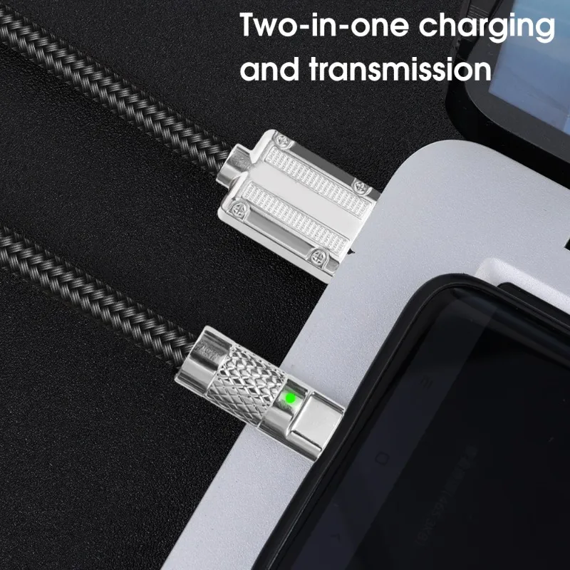 6A 120W USB C Cable Zinc Alliage Téléphone Fast Charging Cordon pour Xiaomi Samsung Huawei Cordon de données USB Type C USB Type C