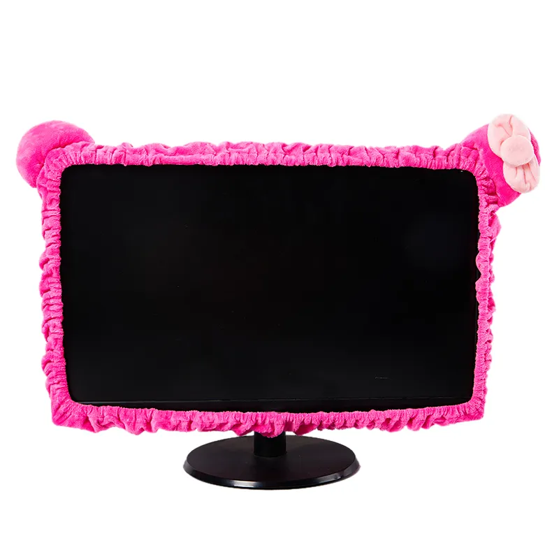 2024Cute Dustproof Monitor Cover for PC, Washable Polyester