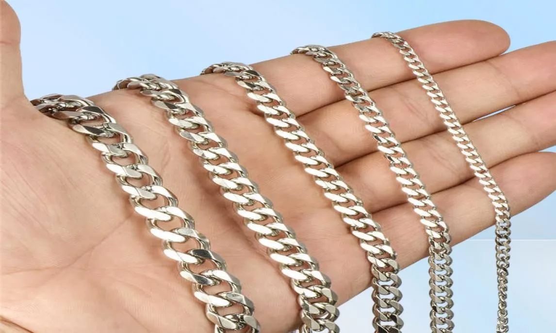 Pulsera de oro de acero inoxidable cadena de enlace cubano de cadenas de acero manual de pulseras regalos enteros para accesorios masculinos Q06052736390002