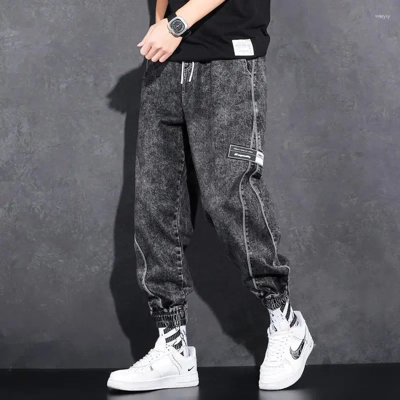 Jeans maschi maschi sciolti leganti la moda coreana harlan streetwear che corse harajuku pantaloni da carico baggy jeans