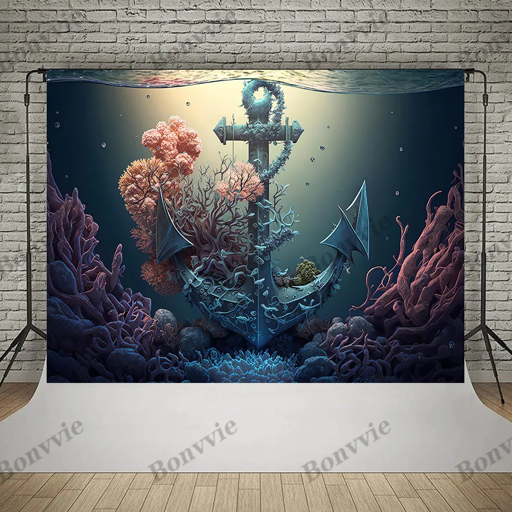 Aquarium Backdrop Ocean Underworld Coral Photography Backdrop For Photo ...