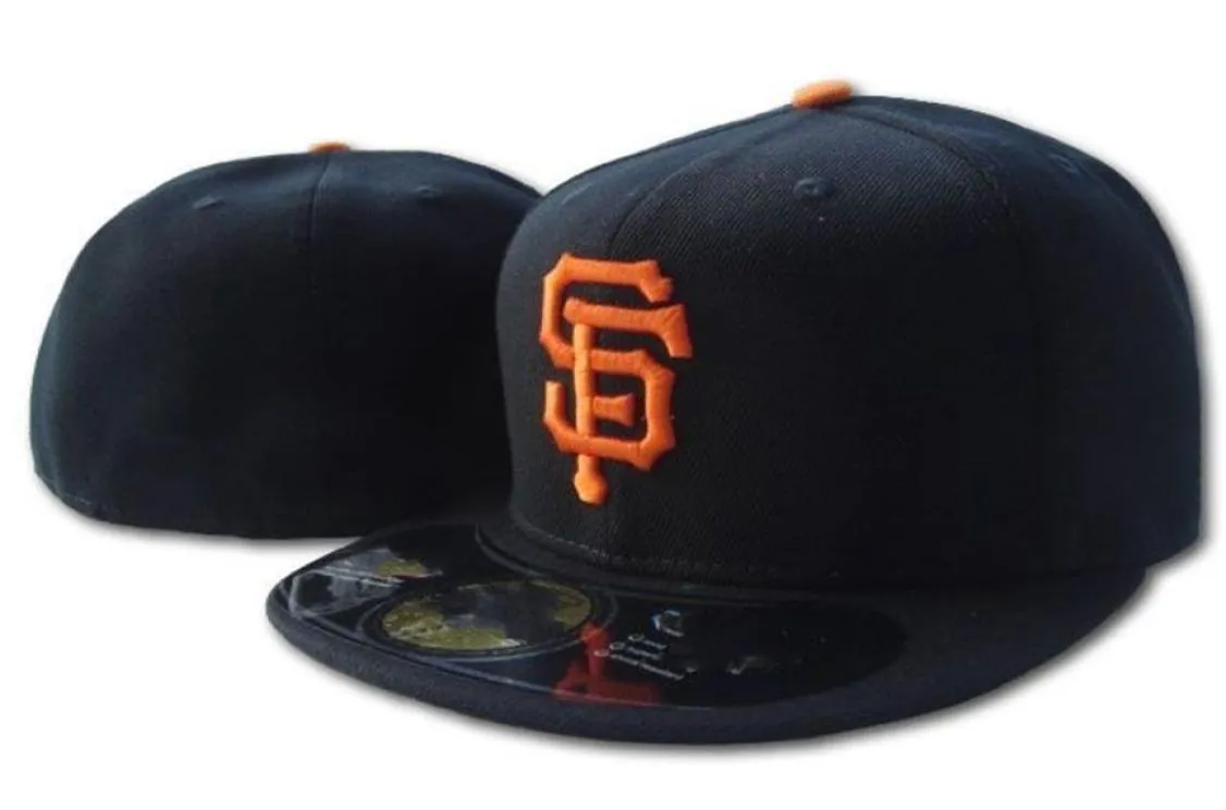 One Piece High Quality Giants Classic Team Black Color on Field Baseball Fited Hats Fashion Hip Hop Sport SF Full Stängd design C9205188
