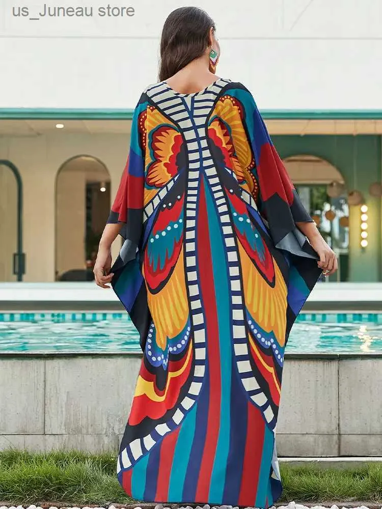 Bohemian Multicolored Polyester Ankle-Length Dress with V-Neck and Batwing Sleeve for Women Summer from Dhgate Urban Sexy Dresses - price 10.91 Bohemian Multicolored Polyester Ankle-Length Dress with V-Neck and Batwing Sleeve for Women Summer from Dhgate Urban Sexy Dresses - price 10.91
