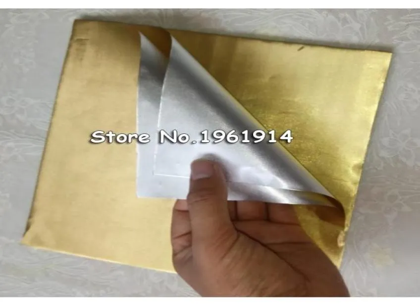 100 fogli da 2020 cm in oro in alluminio wrapper in carta da sposa di carta cioccolato fogli di carta da imballaggio 2103236058283