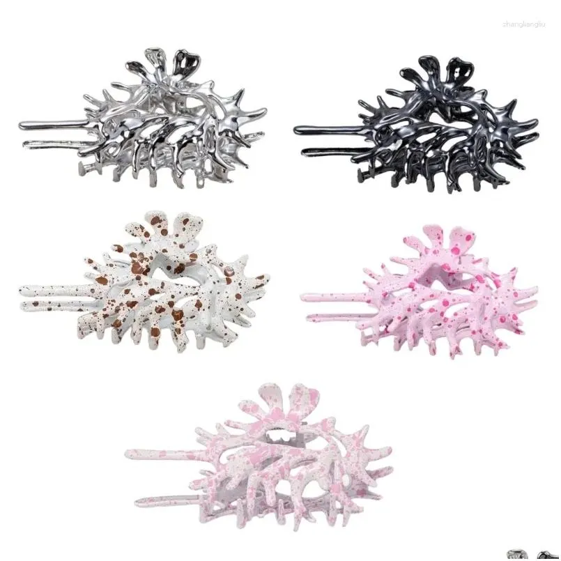 Hårklämmor Barrettes conch CLAW CLIP Large Acrylic Jaw Clamps Styling Tools Accessory Drop Leverans smycken Hårhår Otb9n