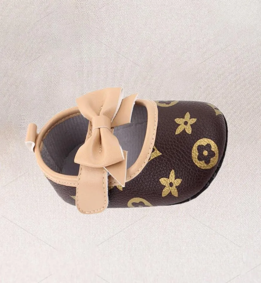 First Walkers Designer Luxe vlinder knoopprinsesschoenen voor babymeisjes zachte flats mocassins peuter crib2796272