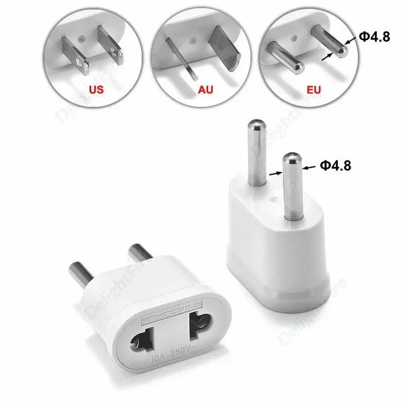 20241 Pack EU Plug Adapter, Travel Plug Adapter, European Power Outlet ...