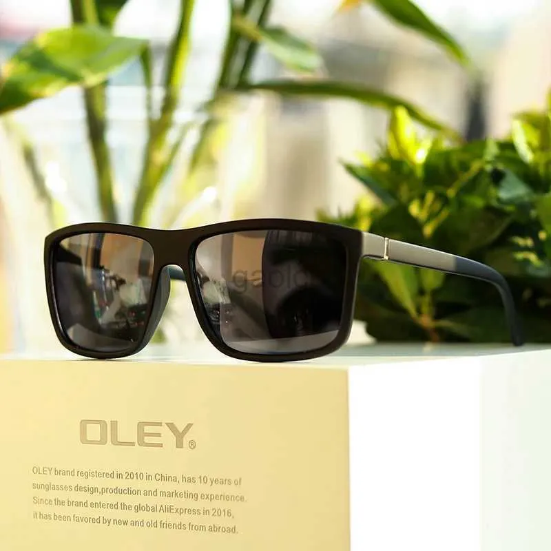 Zonnebrillen Oley Mode gepolariseerde zonnebril voor mannen Square Oversized Anti Glare Driver Mirror Sun Glazen Vrouwen UV400 Goggles Male 24412