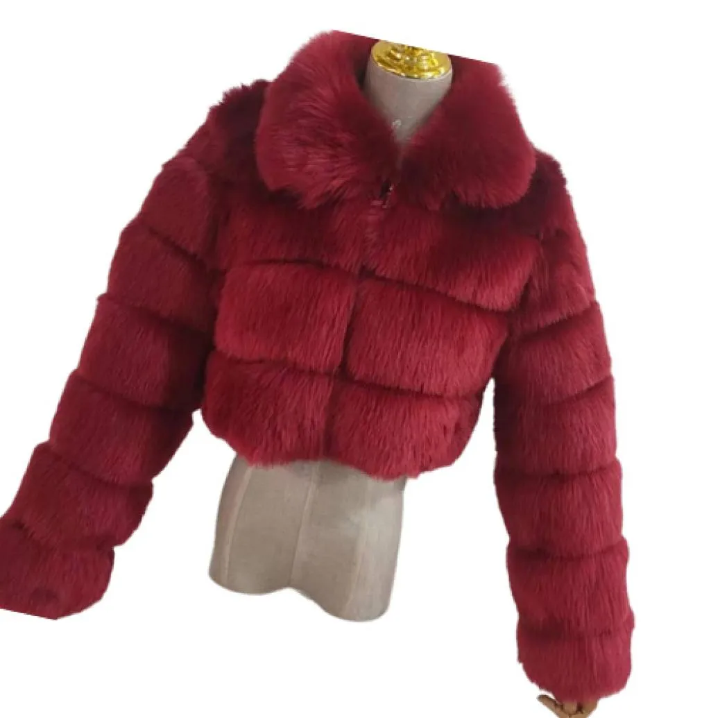 Winter Fox Fur Jacket sömmar kort lapel långärmad kappa kvinnor bröllopstillbehör till 4xl2913116
