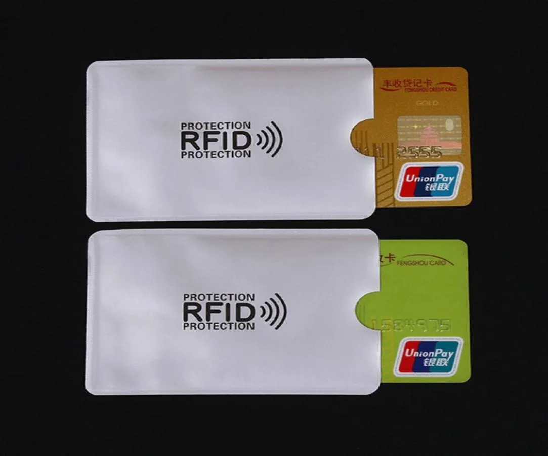 Veilige RFID -blokkerende mouwen aluminiumfolie magnetische ID IC opslaghouderverpakkingszak anti diefstal NFC afscherming Protector5396952