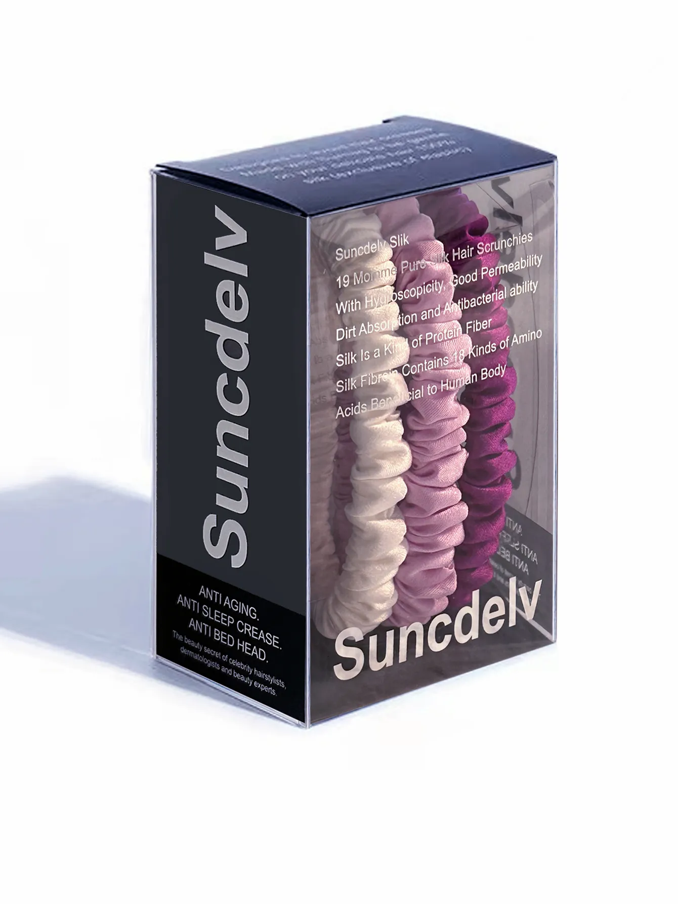 3pcs 100% Silk Scrunchies Set – Soft Mulberry Silk Hair Ties No Crease 05_cedc2fec-0067-4a0e-8bad-  main image 2